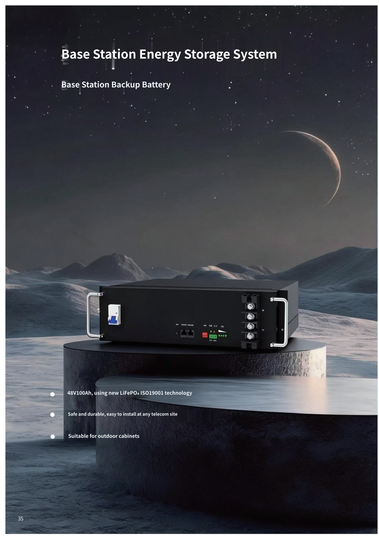 48V 50Ah / 100Ah / 150Ah / 200Ah Base Station Backup Battery