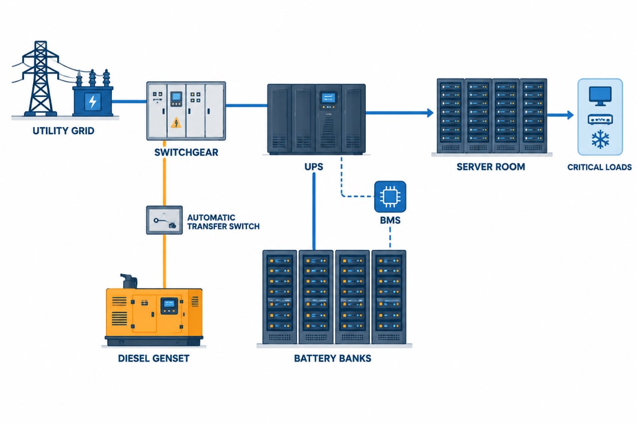 Data Center UPS Backup Power Solution