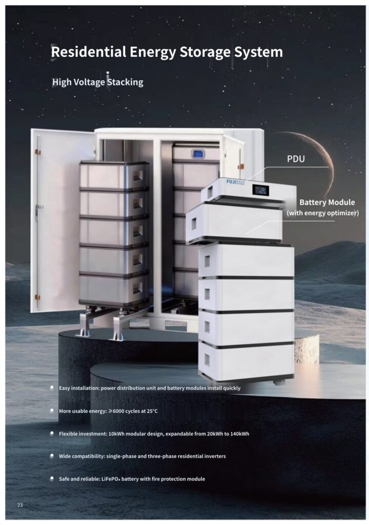 20kWh – 140kWh High Voltage Stacking Residential Energy Storage System