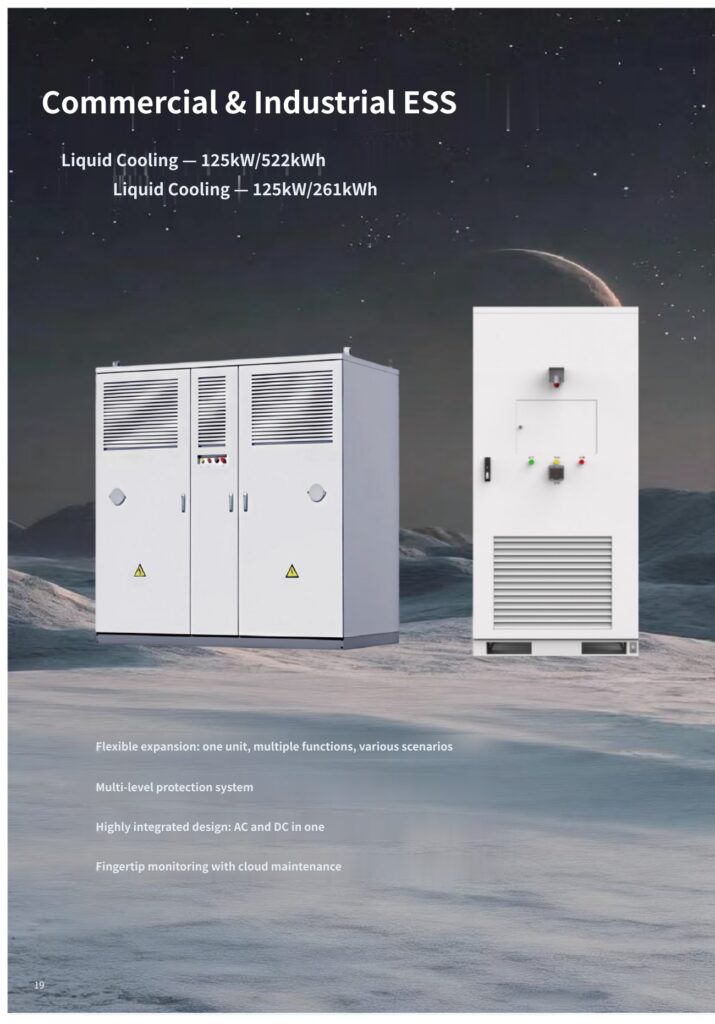 125kW / 522kWh & 125kW / 261kWh Liquid-Cooled Commercial & Industrial ESS