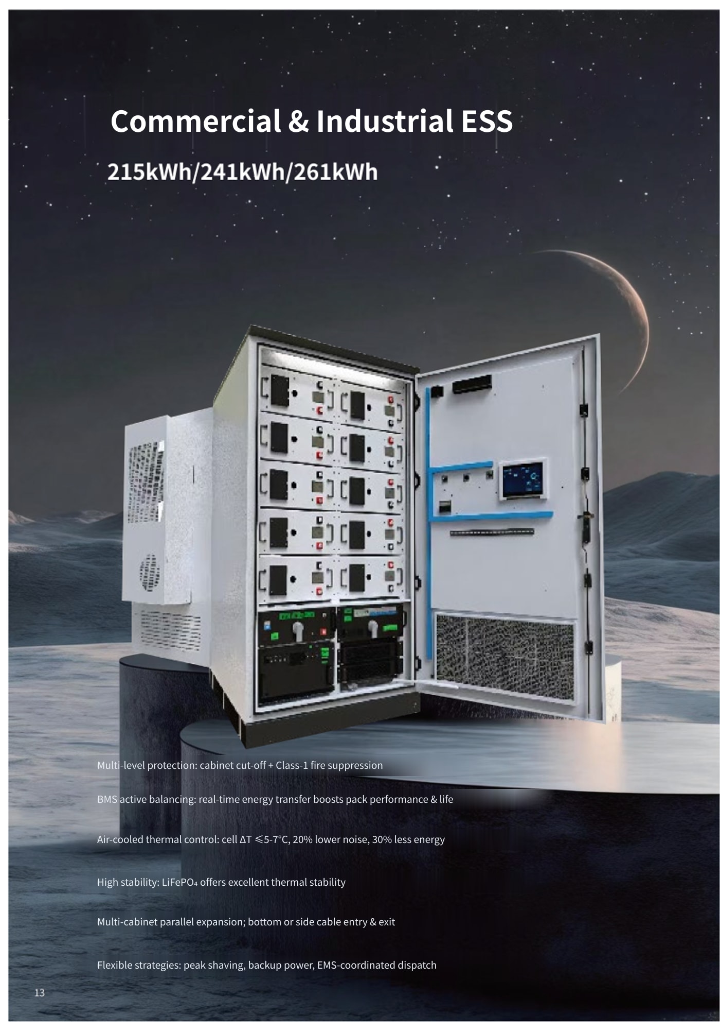 215kWh / 241kWh / 261kWh Commercial & Industrial Energy Storage System